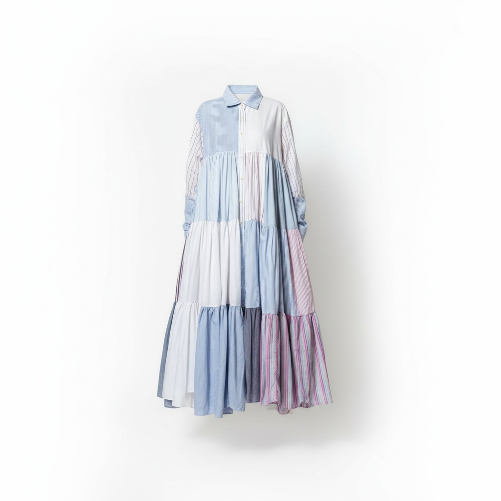 [THE DENISE SLEEVE SHOWPIECE] Deconstructed mens shirt Gown